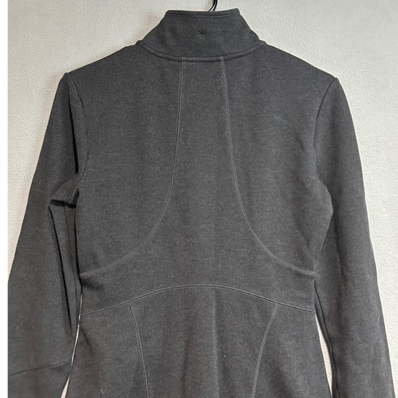 Athleta athletic Dress Womens Small Gray Half Zip Mock Neck Long Sleeve Sporty - Picture 6 of 8